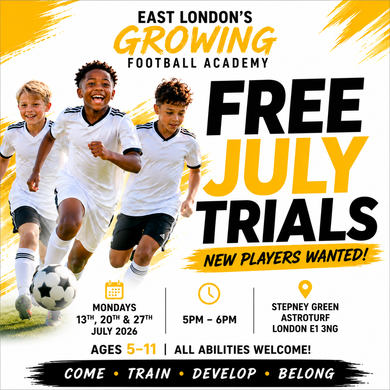 Free Football Trials | Ages 5–11 | Bethnal Green East London Academy