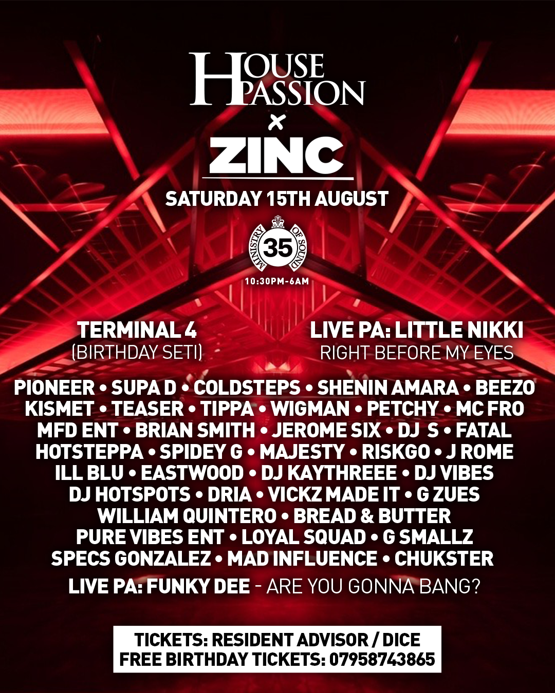 House Passion x Zinc: Terminal 4 Bday set, Live PA: Right Before My Eyes