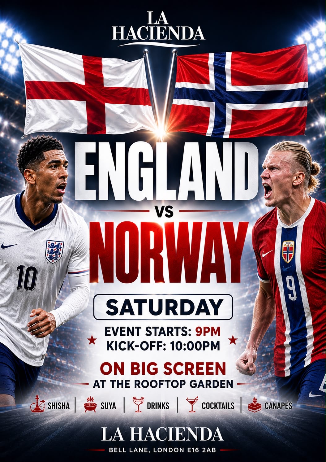 ENGLAND VS NORWAY THE WORLD CUP MATCH LIVE... AT LA HACIENDA 05TH OF JULY