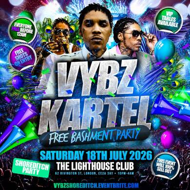 VYBZ Kartel - Free Bashment Party - Everyone Free Before 12AM