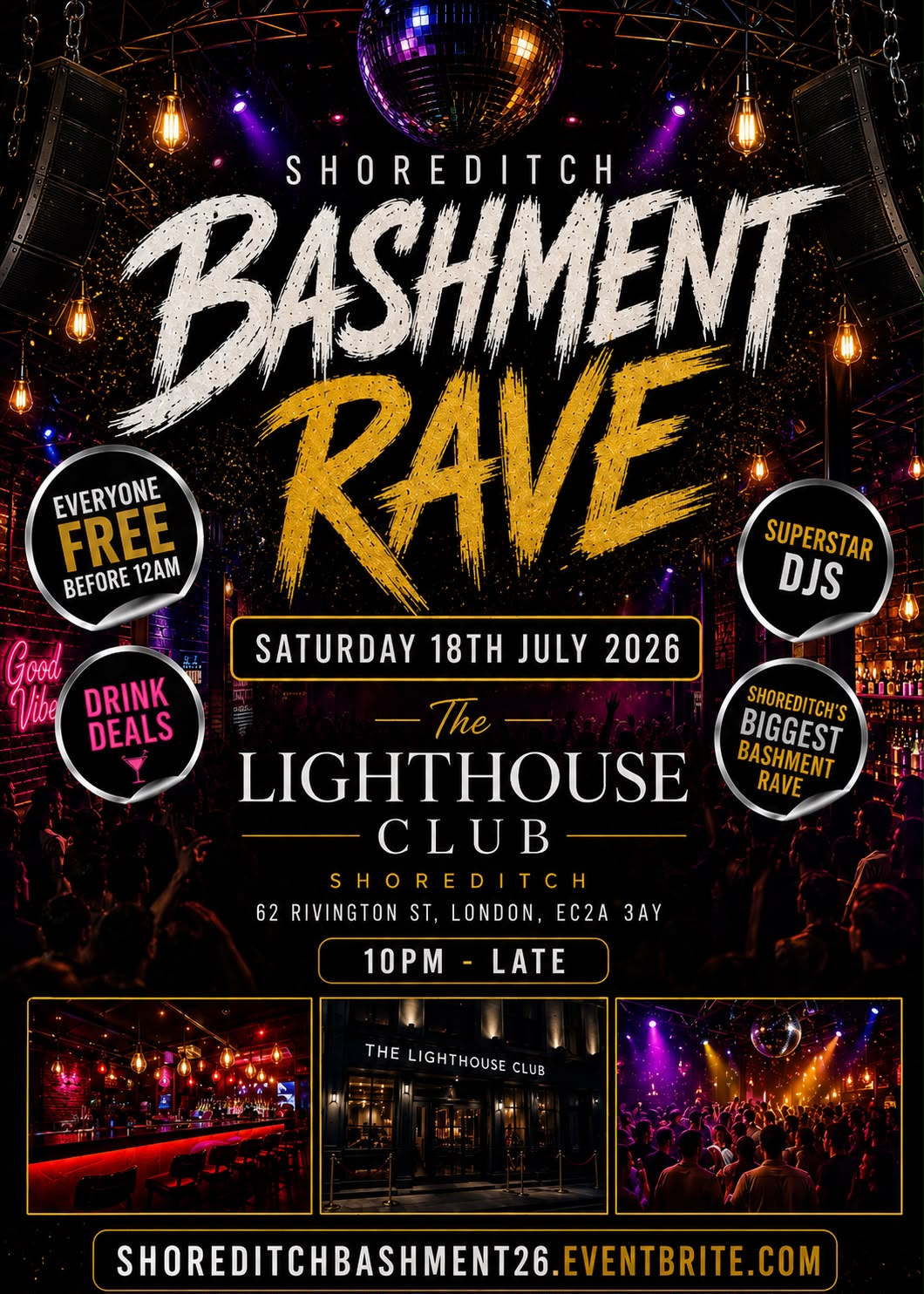 Shoreditch Bashment Rave - Everyone Free Before 12AM