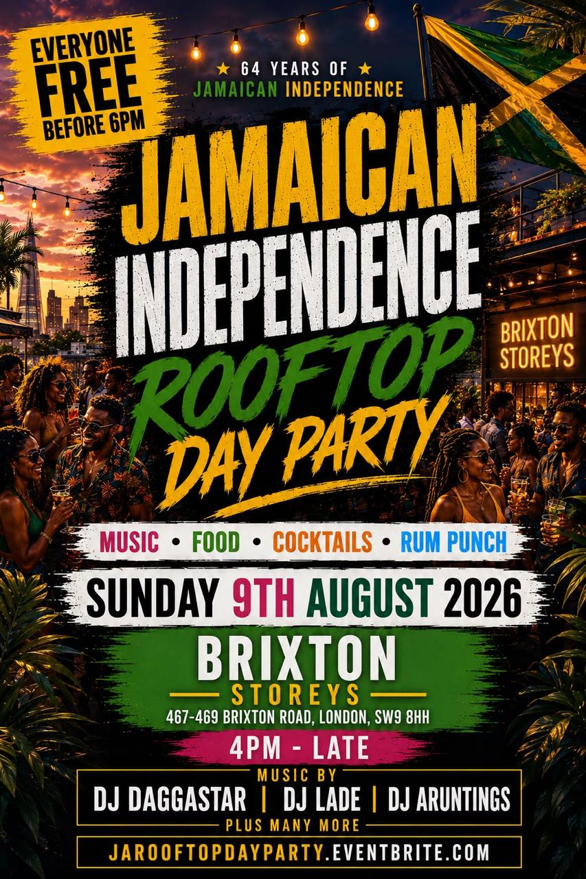 Jamaican Independence - Rooftop Day  Party - Everyone Free Before 6PM