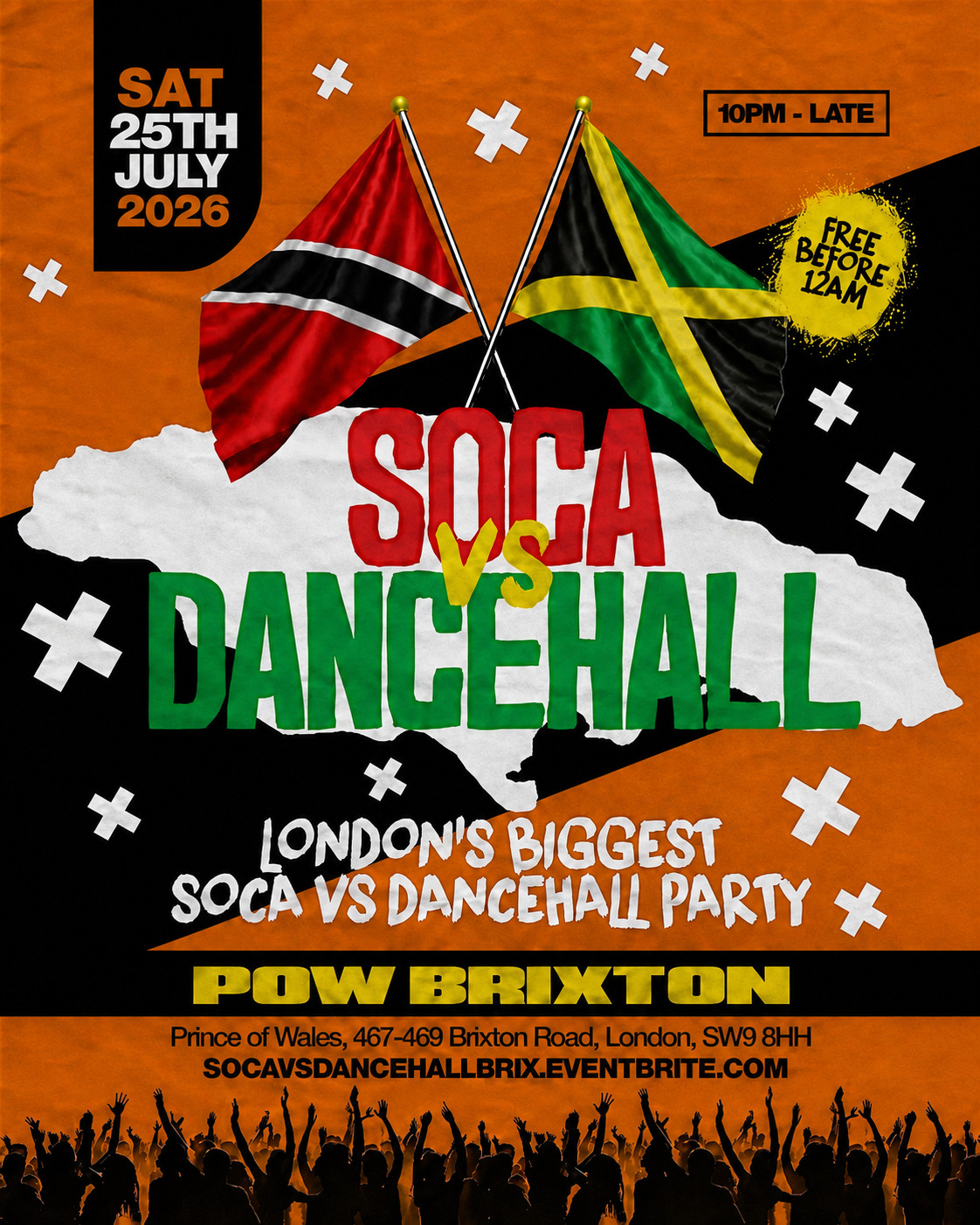 Soca Vs Dancehall Brixton – Everyone Free Before 12AM