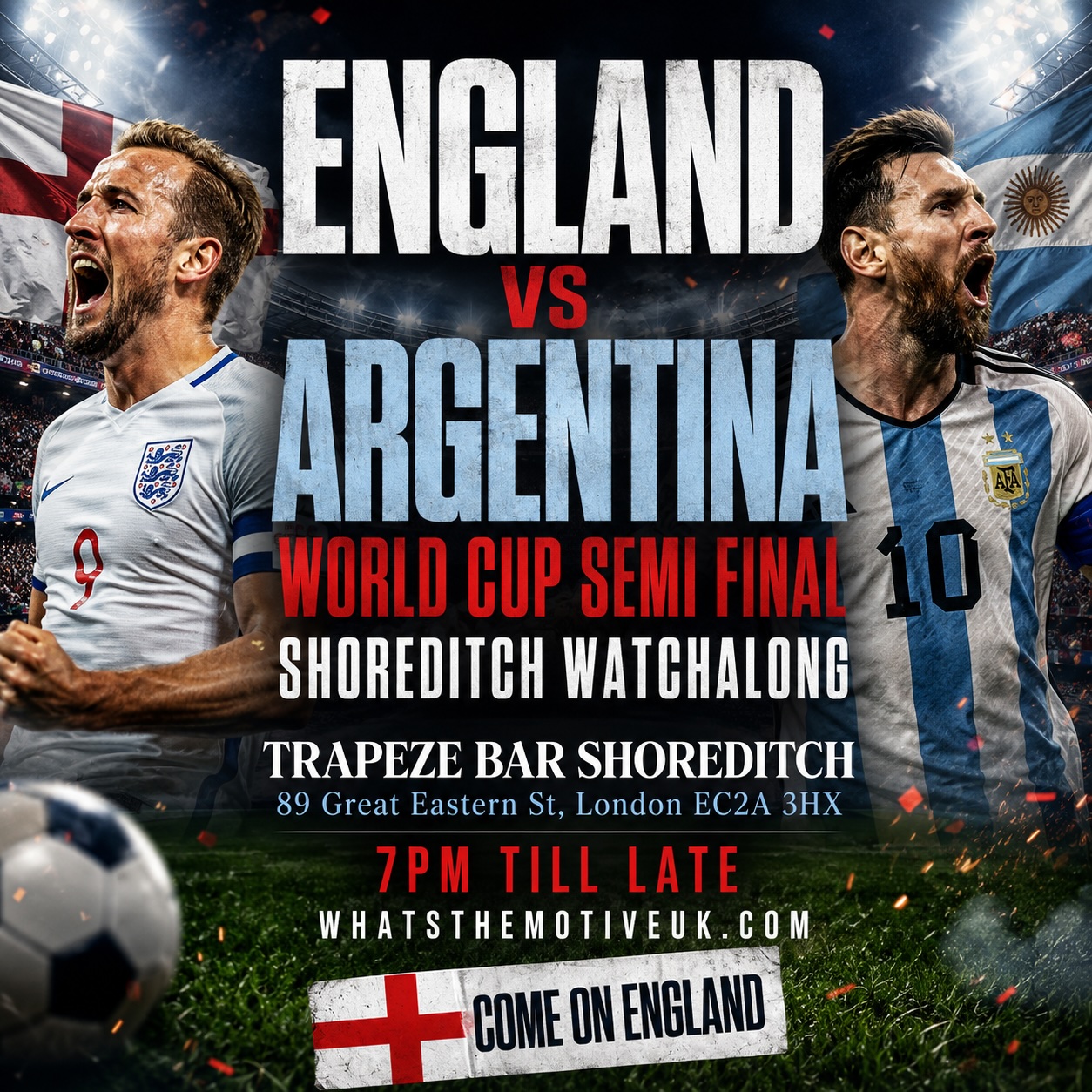 ENGLAND vs ARGENTINA: SEMI FINAL SCREENING
