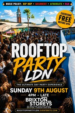 Rooftop Party LDN - Everyone Free Before 6PM