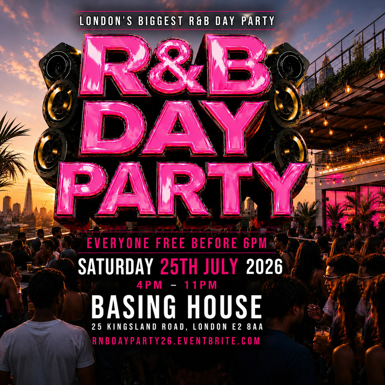 R&B Day Party - Everyone Free Before 7PM (With A Ticket)