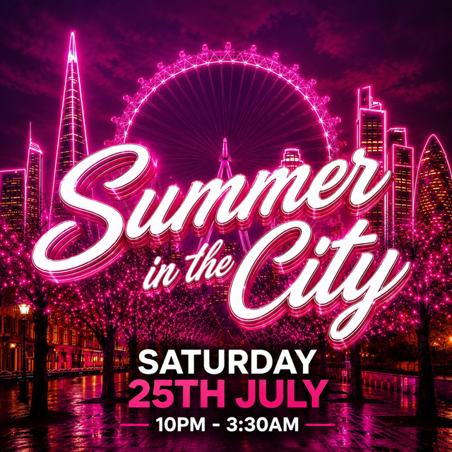 SUMMER IN THE CITY (£5 B4 MIDNIGHT WITH A TICKET)