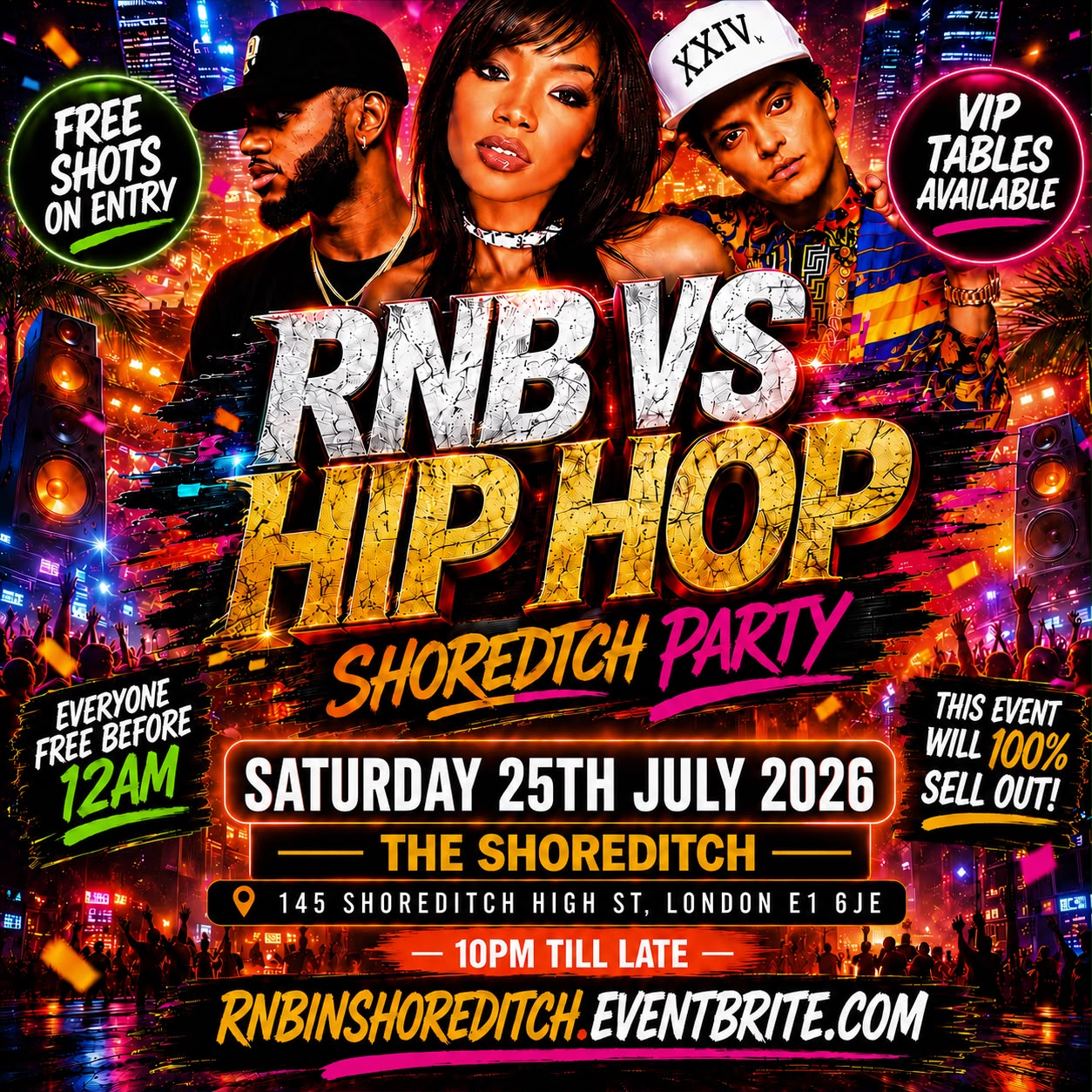 RNB VS Hip Hop - Shoreditch Party - Everyone Free Before 12AM