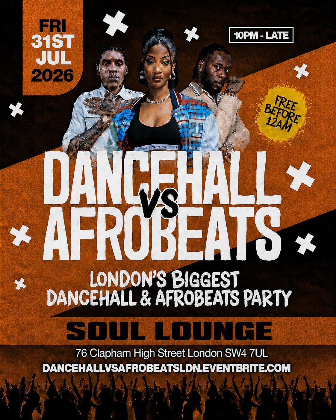 Dancehall Vs Afrobeats Clapham – Everyone Free Before 12AM