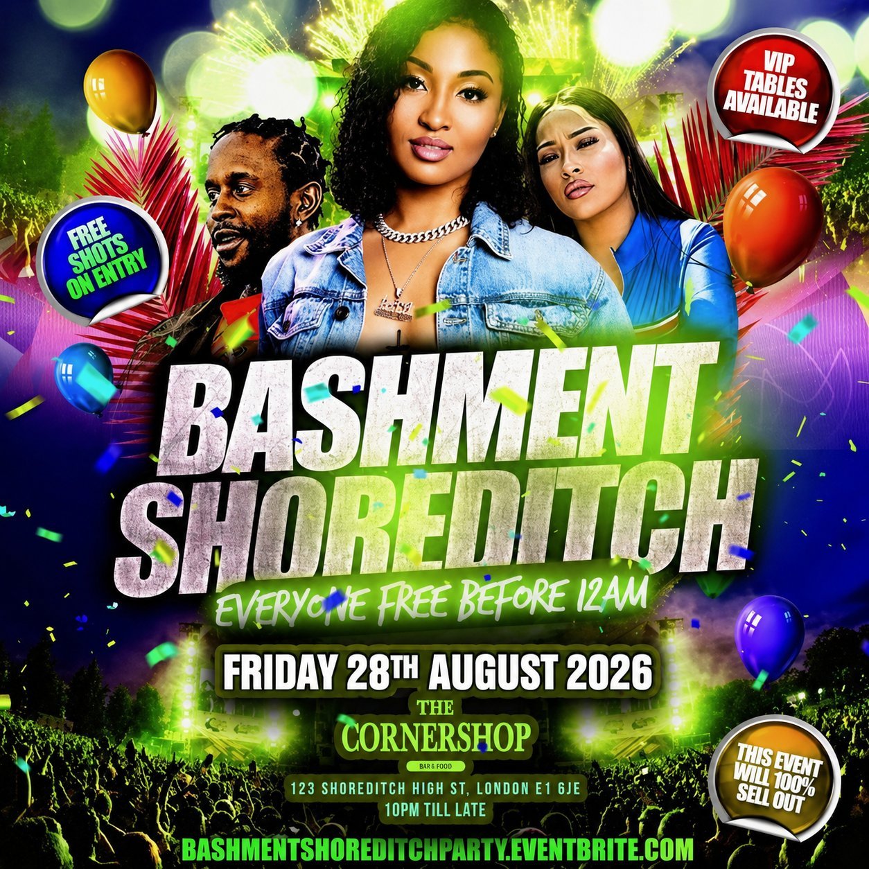 Bashment Shoreditch Party - Free Before Midnight