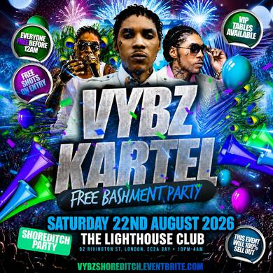 VYBZ Kartel - Free Bashment Party - Everyone Free Before 12AM