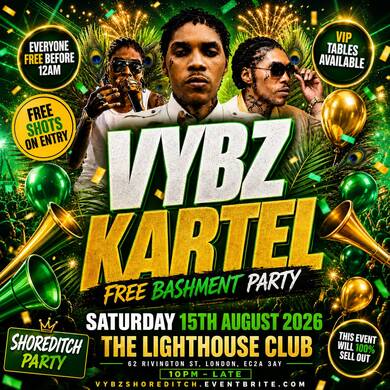 VYBZ Kartel - Free Bashment Party - Everyone Free Before 12AM