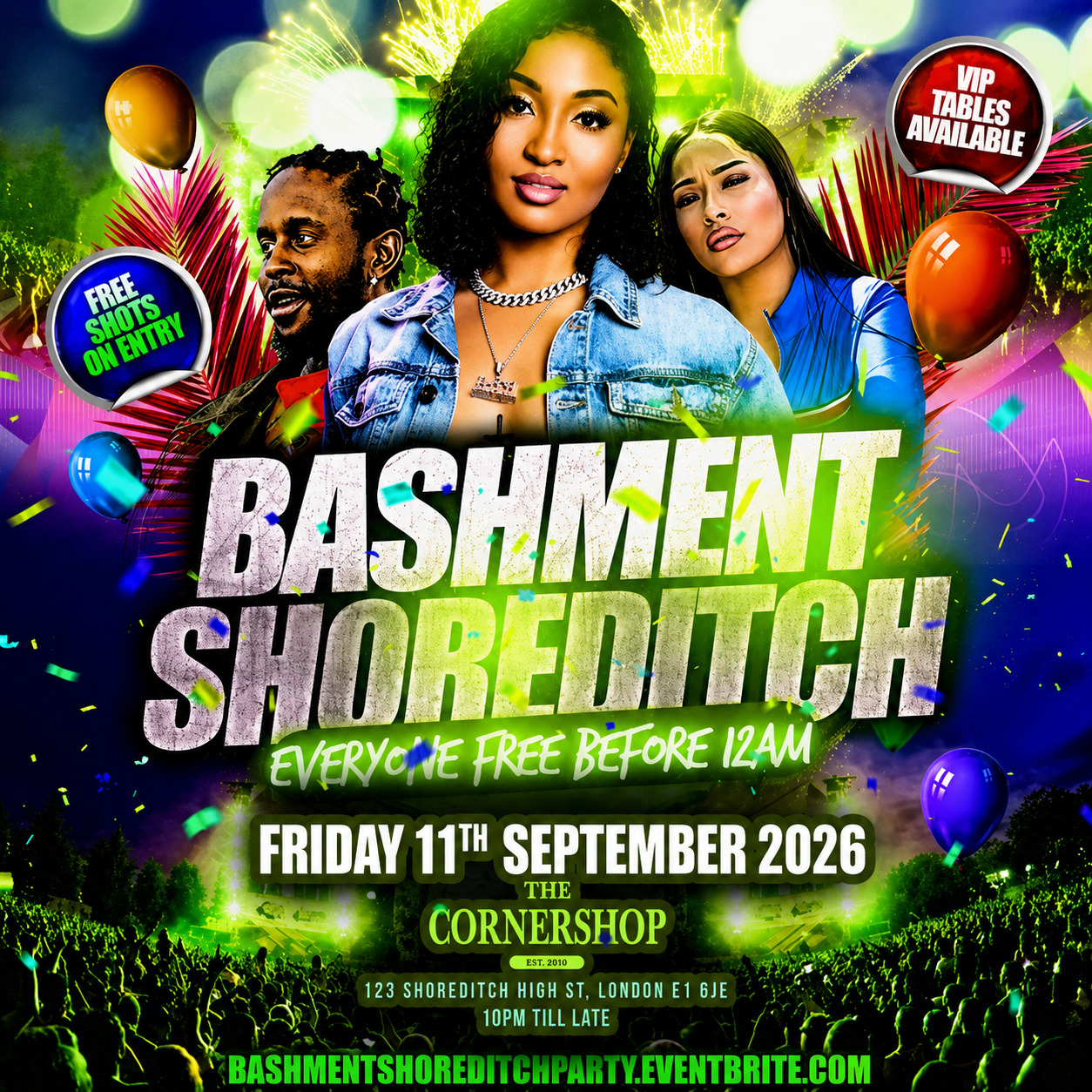 Bashment Shoreditch Party - Free Before Midnight
