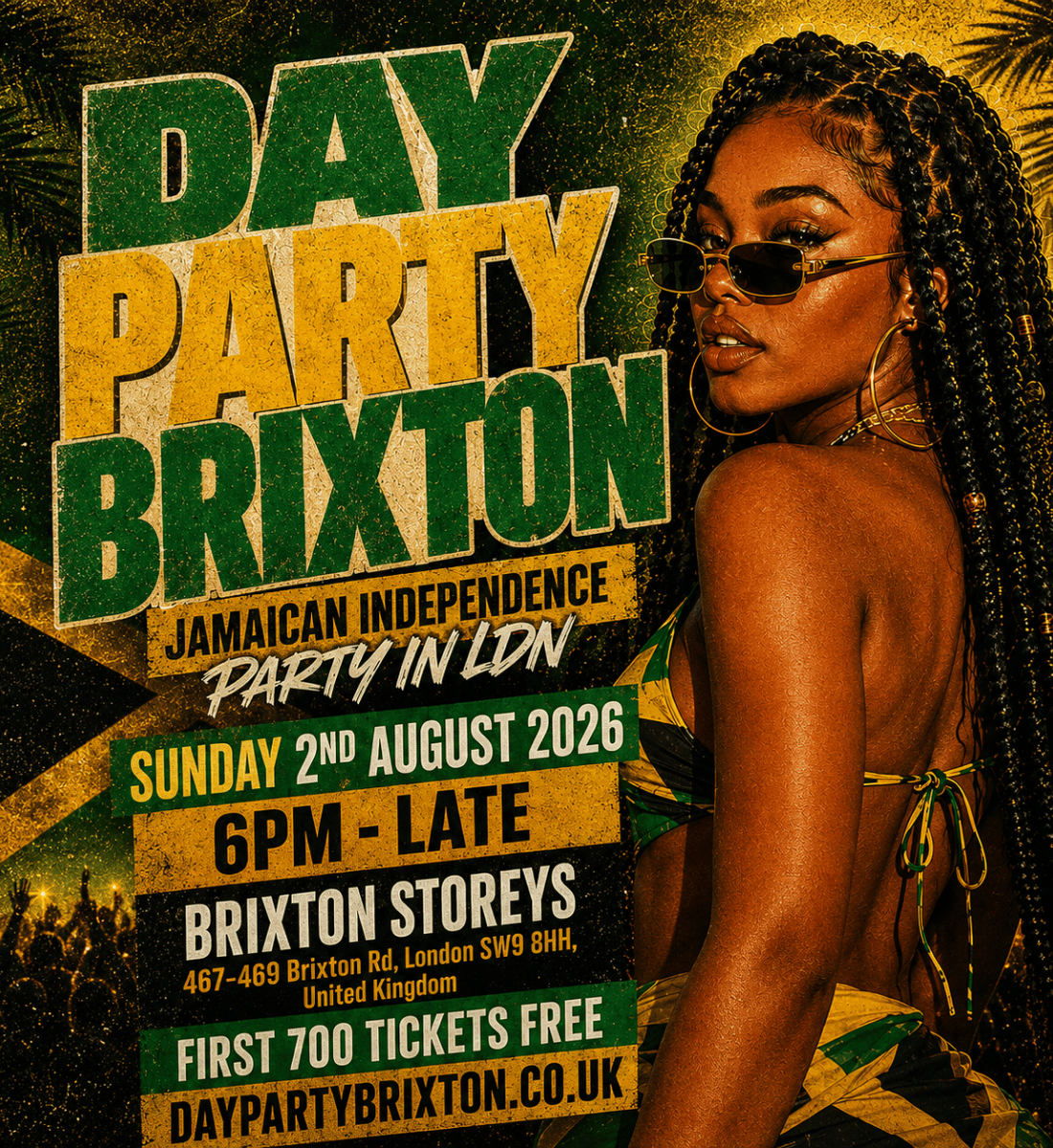 DAY PARTY BRIXTON - JAMAICA INDEPENDENCE ROOFTOP DAYPARTY