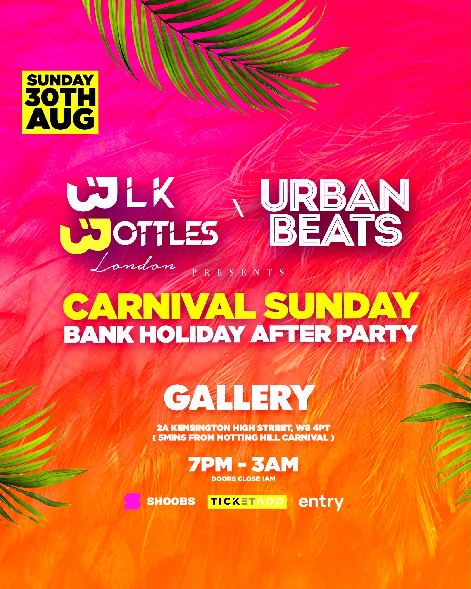 BLK Bottles London x Urban Beats present “Carnival Sunday”