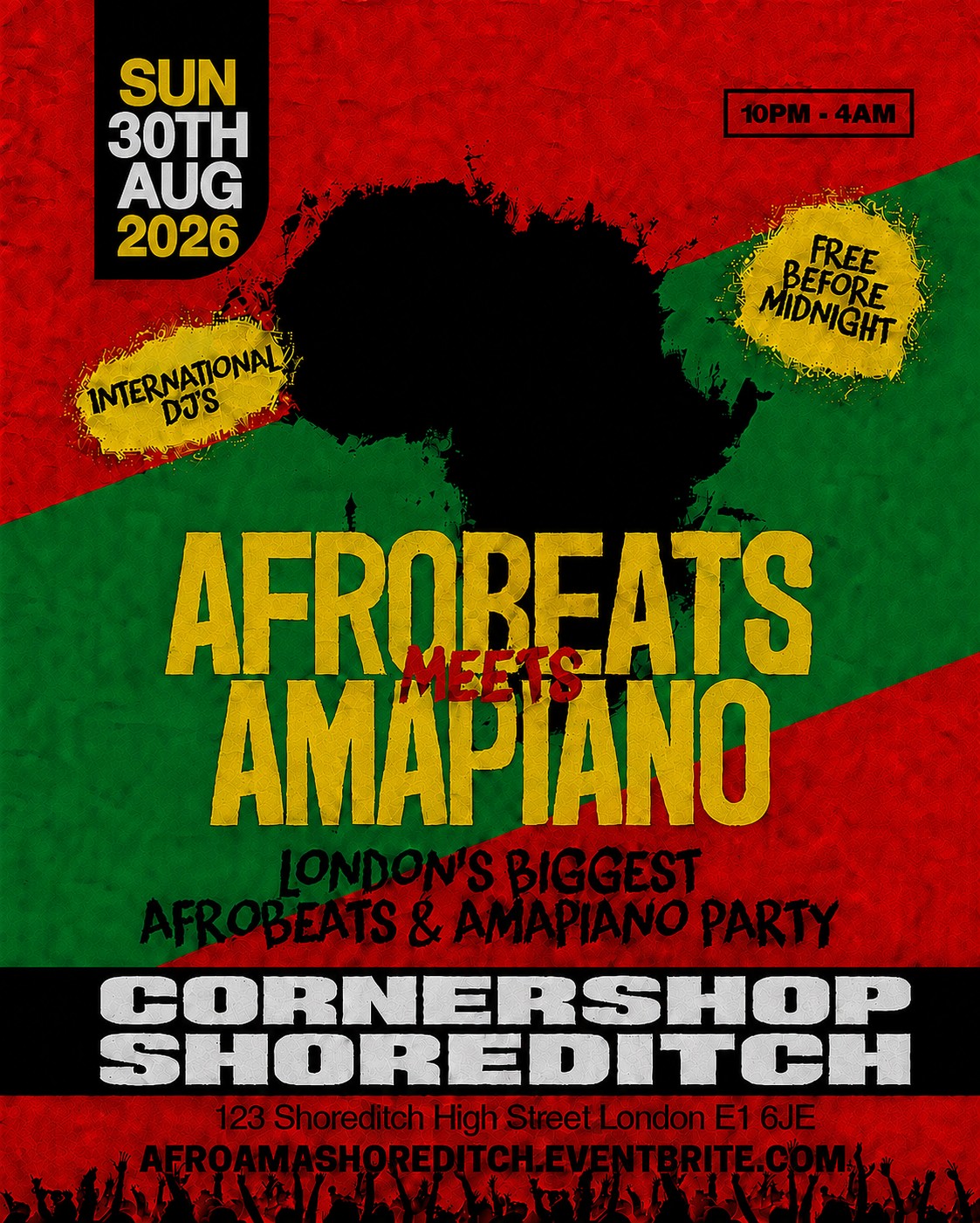 Afrobeats Meets Amapiano Shoreditch – Everyone Free Before 12AM