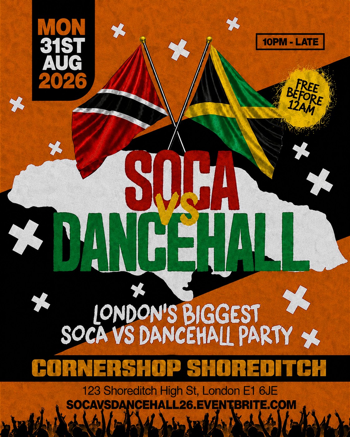Soca Vs Dancehall Shoreditch – Everyone Free Before 12AM