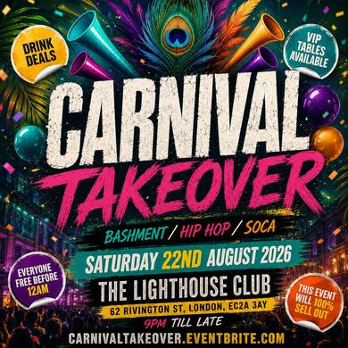 Carnival Takeover - Everyone Free Before 12AM