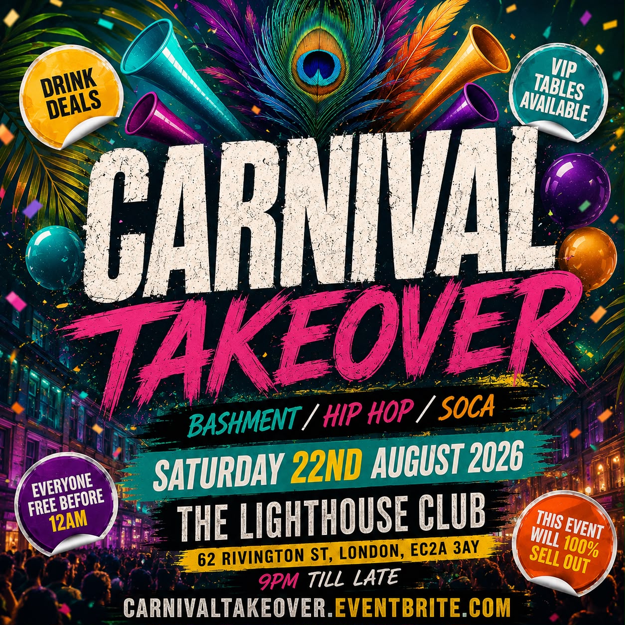 Carnival Takeover - Everyone Free Before 12AM