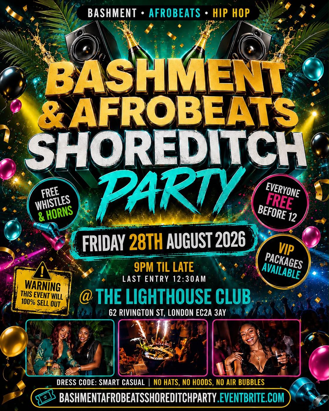 Bashment & Afrobeats - Shoreditch Party - Everyone Free Before 12AM