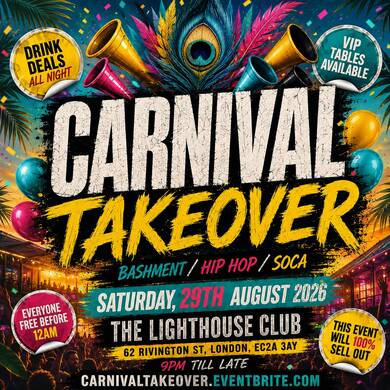 Carnival Takeover - Everyone Free Before 12AM