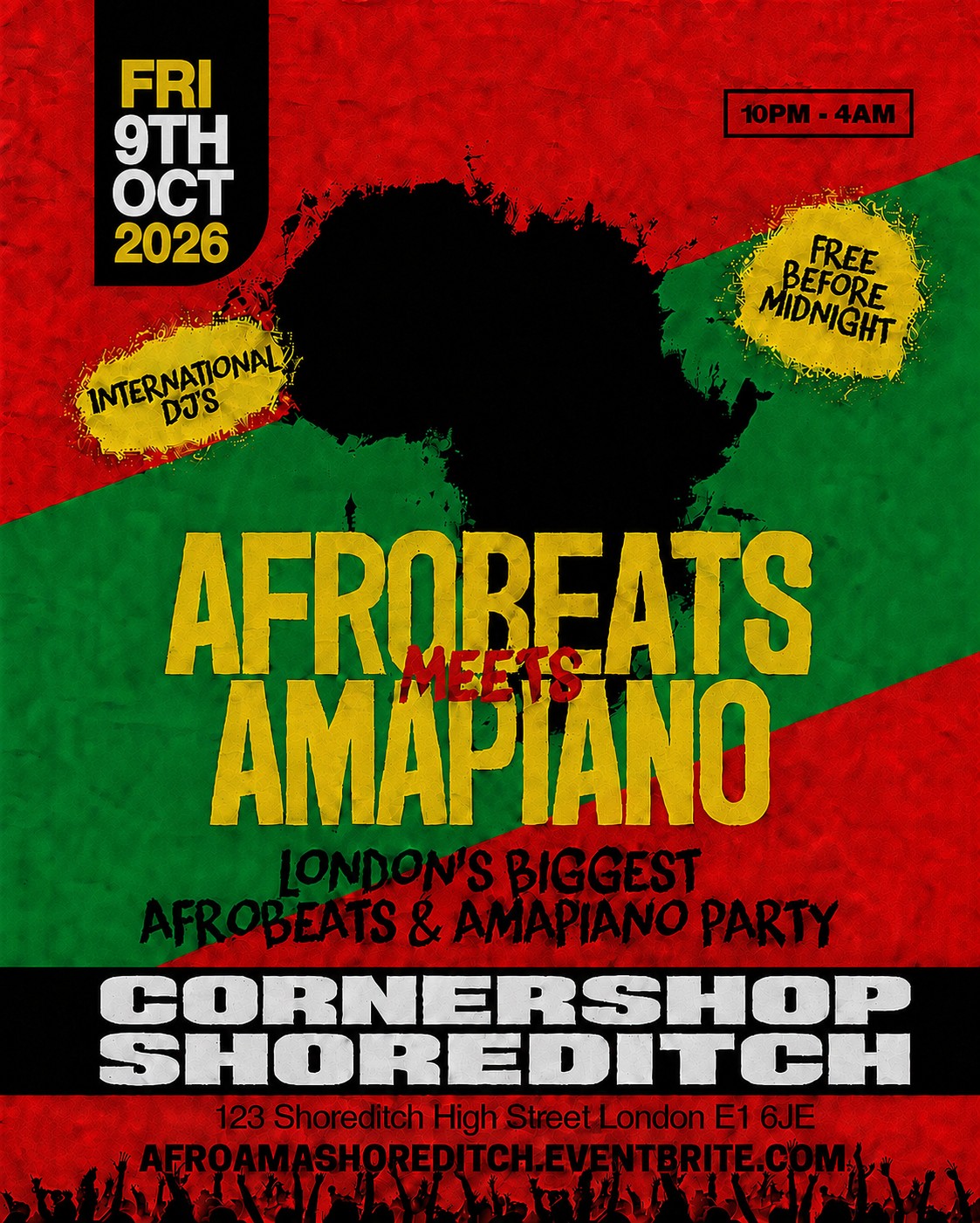 Afrobeats Meets Amapiano Shoreditch – Everyone Free Before 12AM