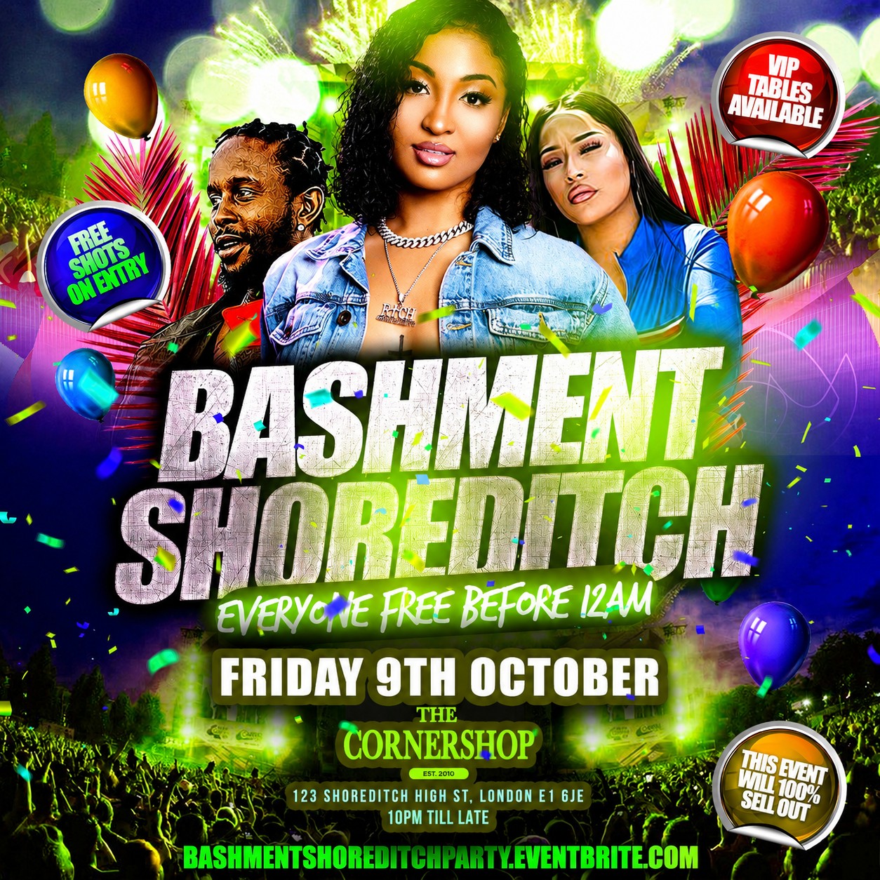 Bashment Shoreditch Party - Free Before Midnight