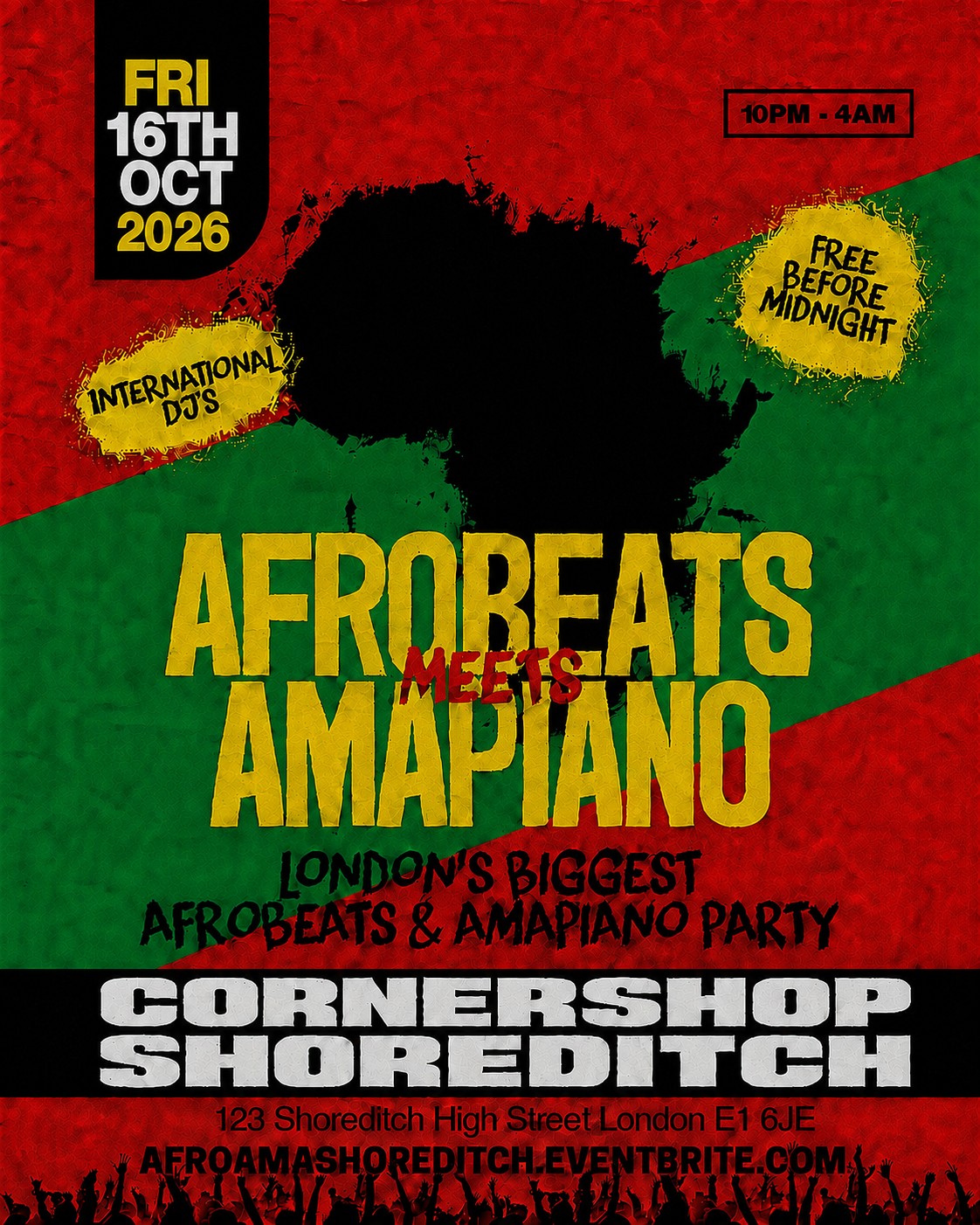 Afrobeats Meets Amapiano Shoreditch – Everyone Free Before 12AM