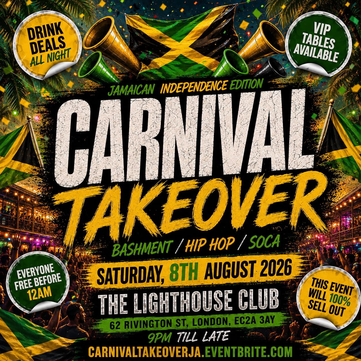 Carnival Takeover - Everyone Free Before 12AM