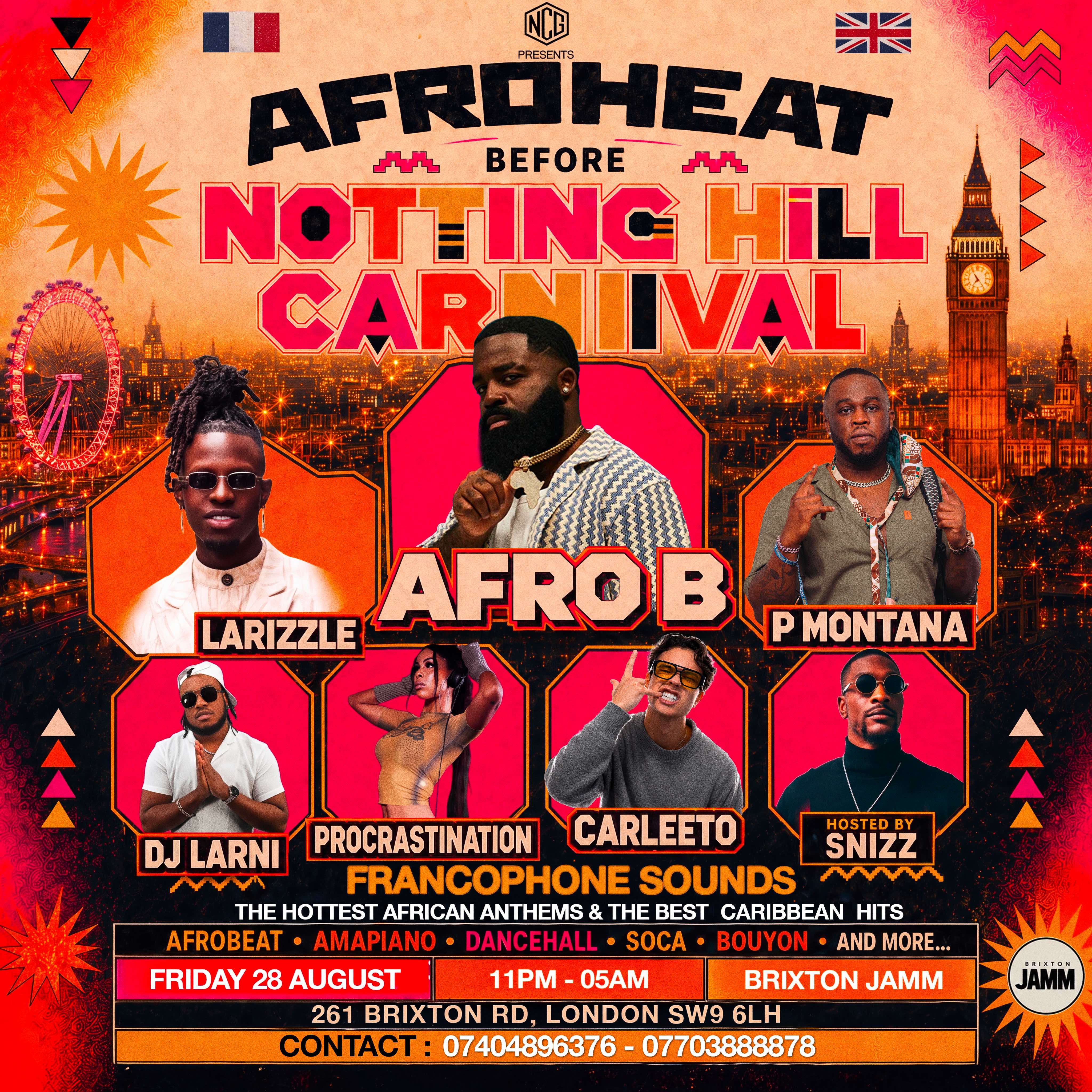 AFROHEAT LONDON - CARNIVAL WEEKEND