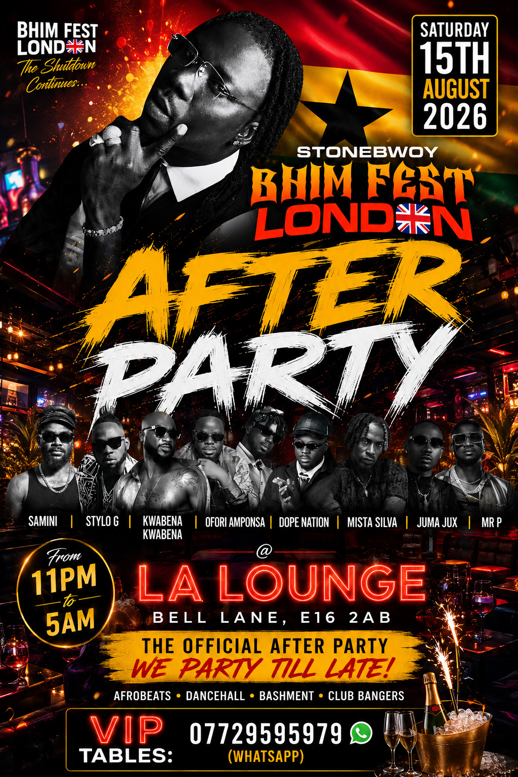 BHIMFEST STONEBWOY CONCERT AFTERPARTY @ LA LOUNGE