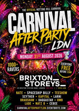 Carnival After Party LDN - Everyone Free Before 12AM