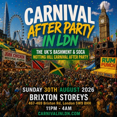 CARNIVAL IN LONDON: Notting Hill Carnival After Party in Brixton