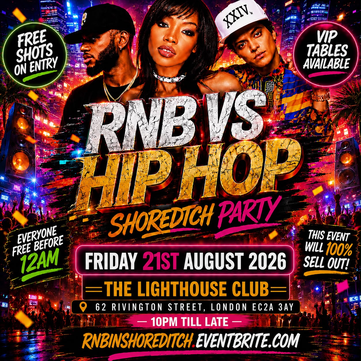 RNB VS Hip Hop - Shoreditch Party - Everyone Free Before 12AM