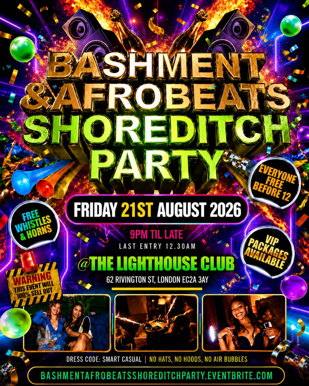 Bashment & Afrobeats - Shoreditch Party - Everyone Free Before 12AM