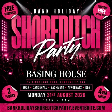 Bank Holiday Monday Party - Carnival After Party (Free Before 11PM)