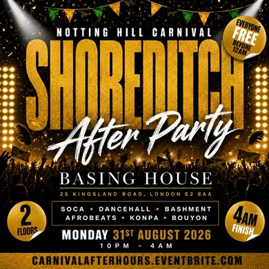 Notting Hill Carnival Party - Everyone Free Before 11PM