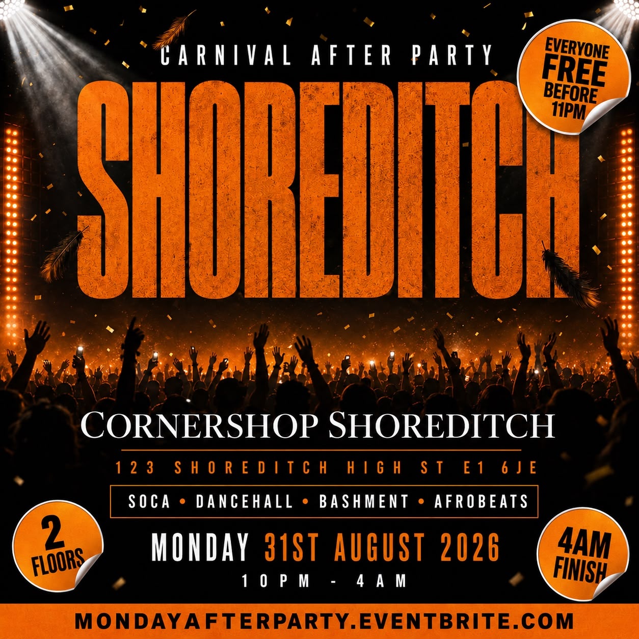 Shoreditch Carnival After Party - Everyone Free Before 11PM