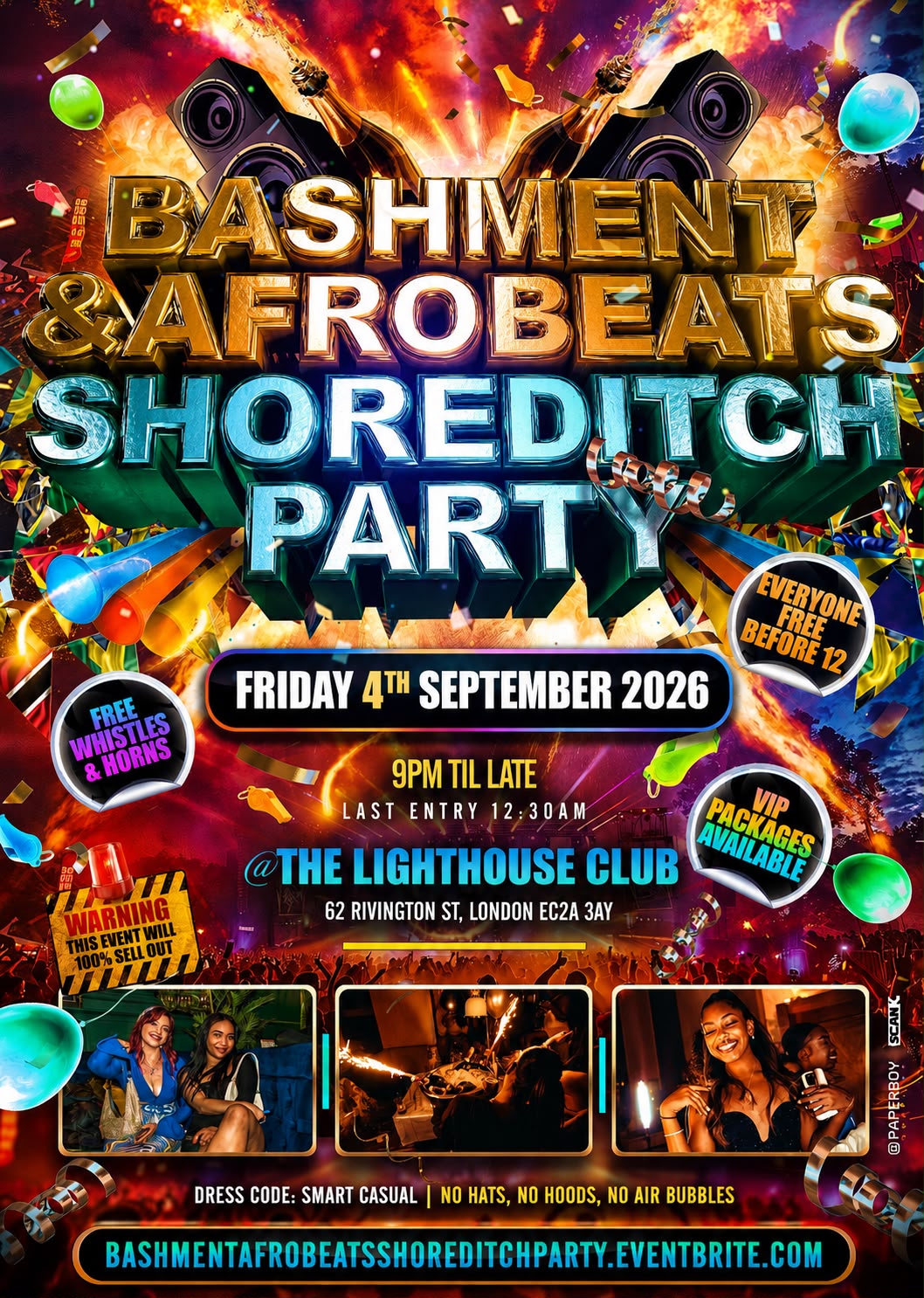 Bashment & Afrobeats - Shoreditch Party - Everyone Free Before 12AM