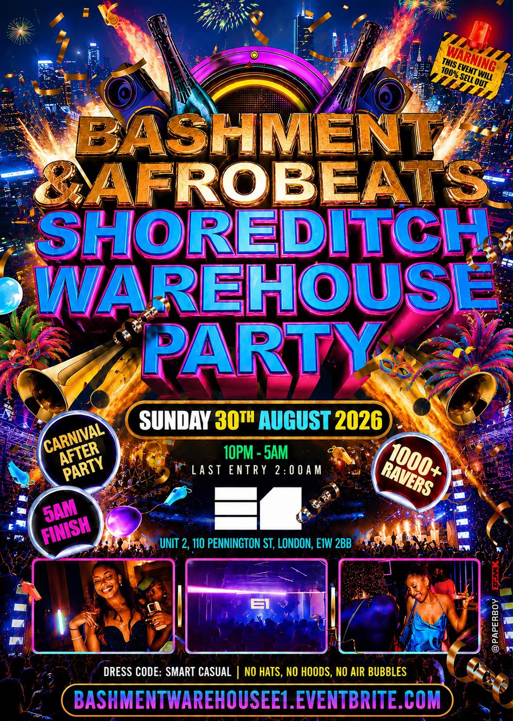 Bashment & Afrobeats - Shoreditch Warehouse Party