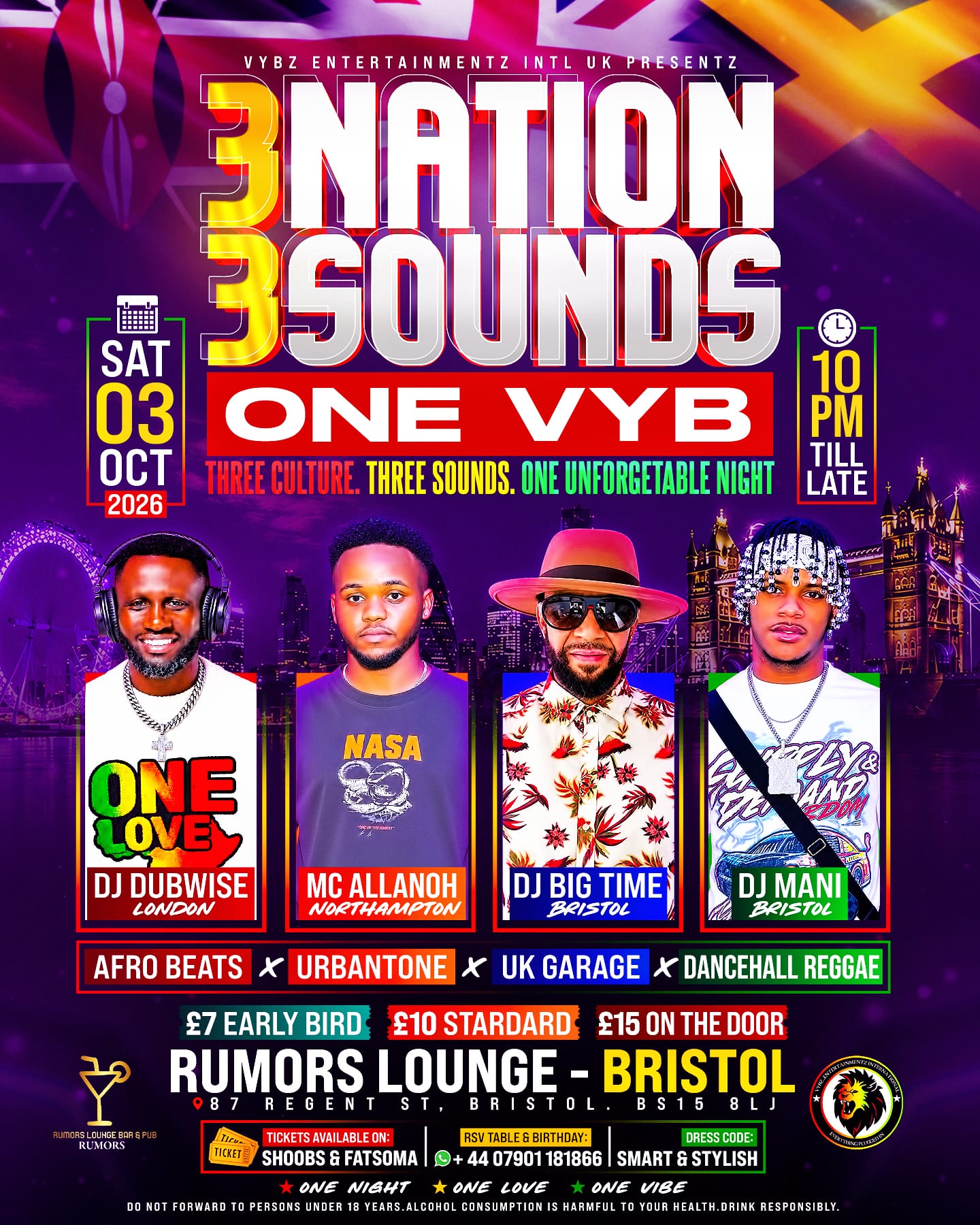 3 NATION 3 SOUNDS// ONE VYBZ