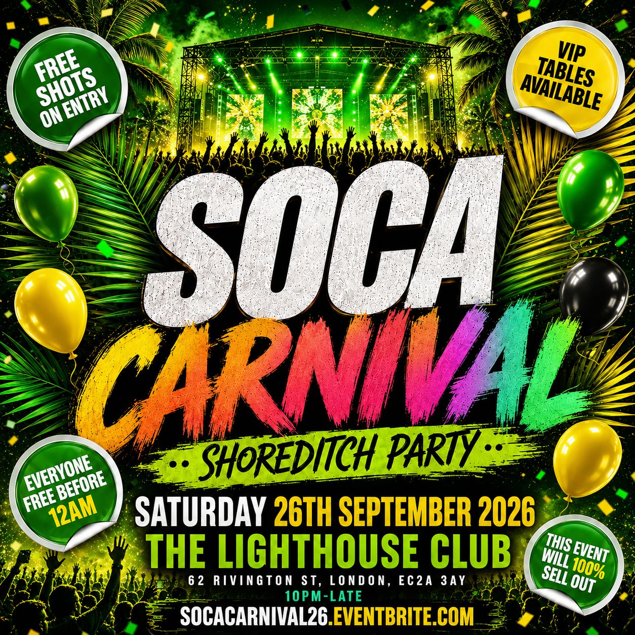 Soca Carnival Shoreditch Party - Everyone Free Before 12AM