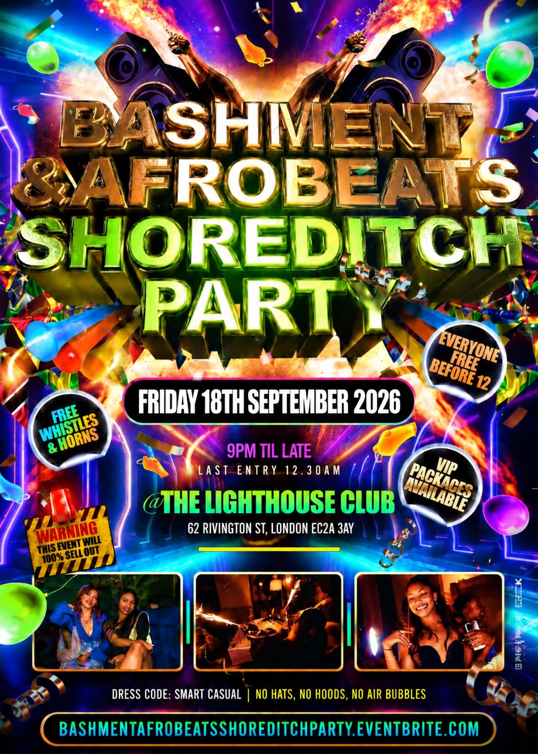 Bashment & Afrobeats - Shoreditch Party - Everyone Free Before 12AM