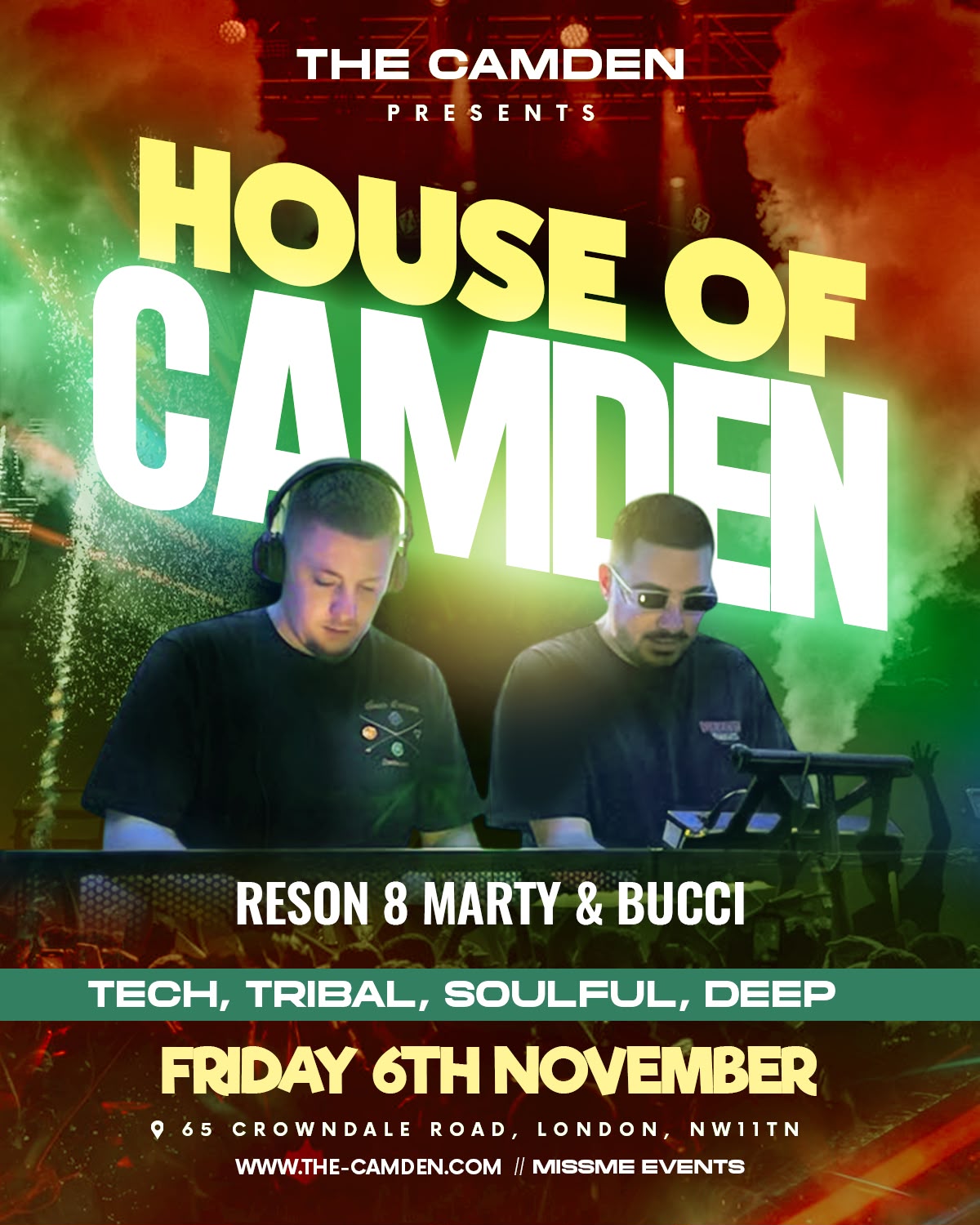 House of Camden | Tech, Tribal, Soulful & Deep House Night London