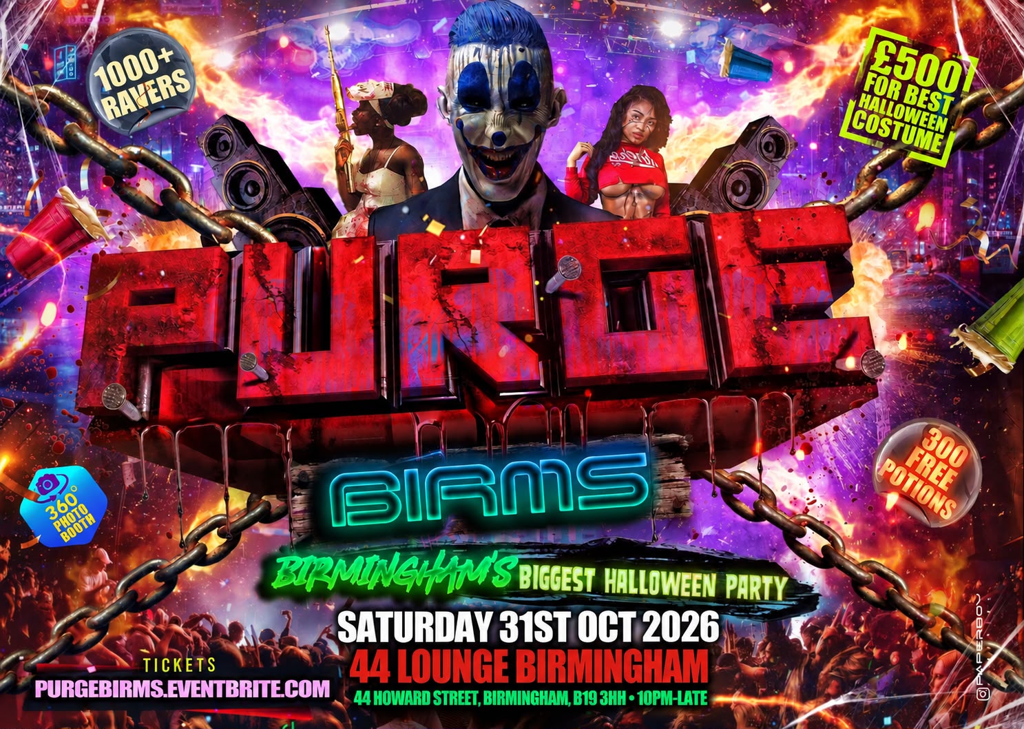 Purge Birms - Birmingham's Biggest Halloween Party