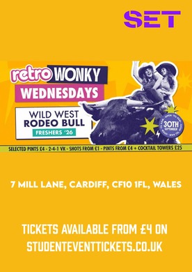 RETRO WONKY WEDNESDAYS WILD WEST WEDNESDAY 30TH SEPTEMBER