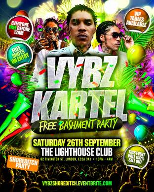 VYBZ Kartel - Free Bashment Party - Everyone Free Before 12AM