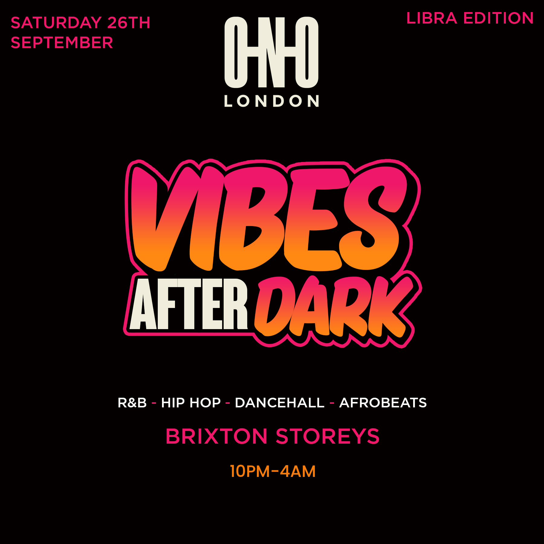 VIBES AFTER DARK (£1 B4 11PM WITH A TICKET)