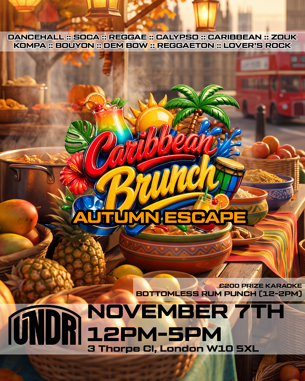 Caribbean Brunch (November) - Autumn Escape