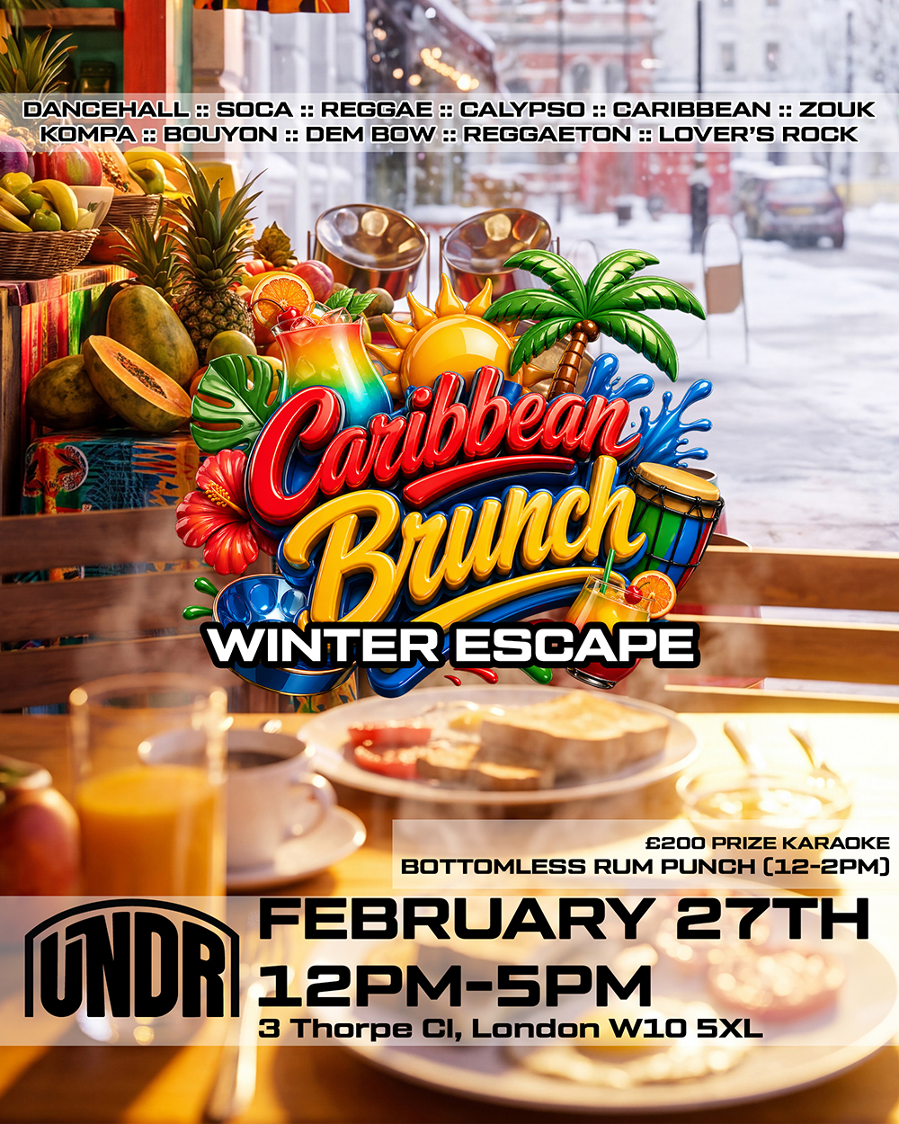 Caribbean Brunch (February) - Winter Escape
